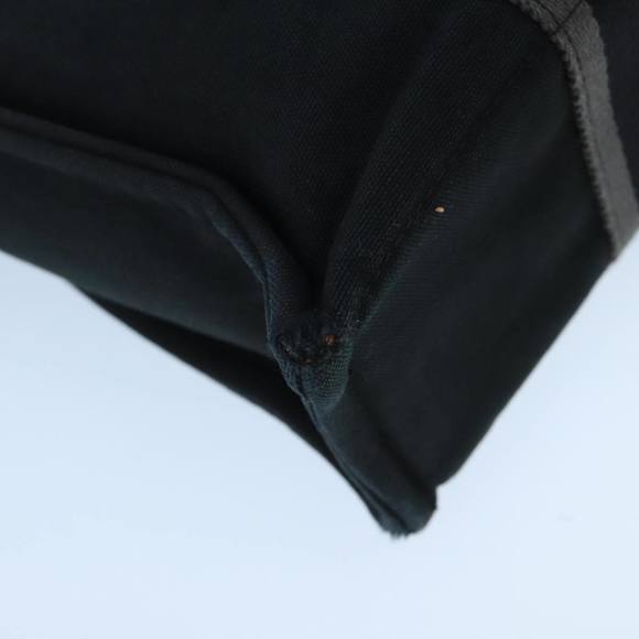 HERMES Fourre Tout PM Hand Bag Canvas Black Gray Silver Auth ti2255 - Picture 16 of 16